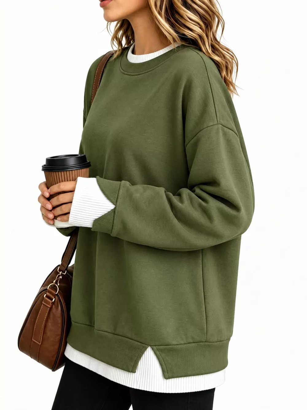 Full Size Layered Look Crew Neck Sweatshirt Plus Size, image 15