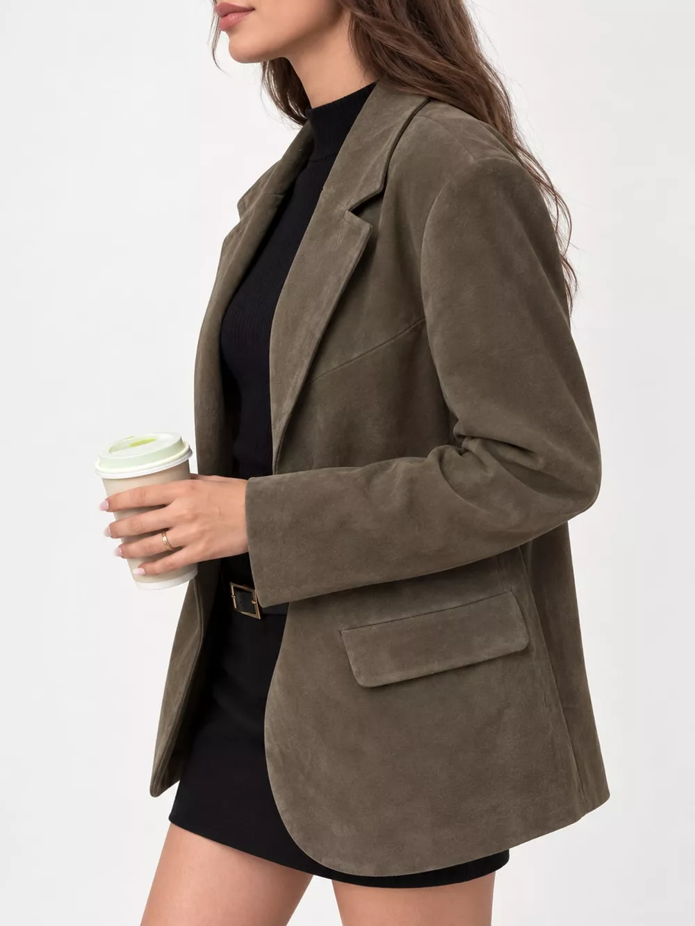 Lapel Collar Button Up Blazer, image 16