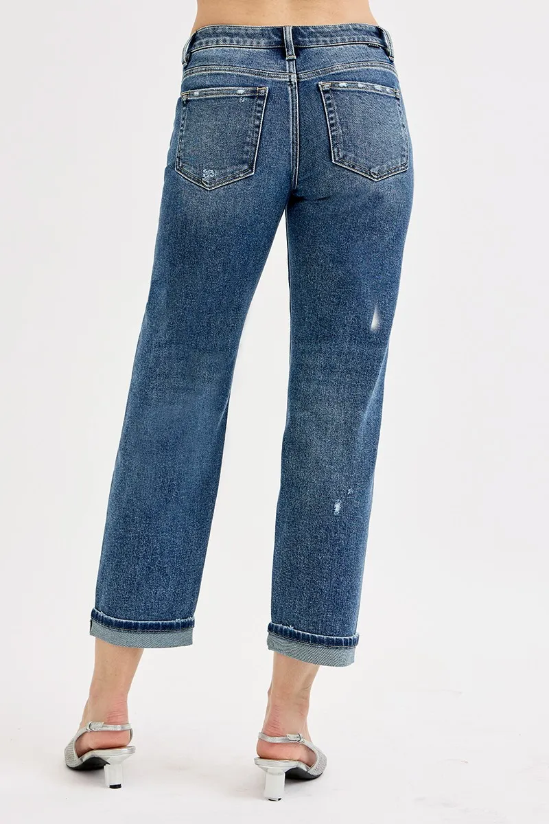 Full Size Low Rise Crop Boyfriend Jeans Plus Size, image 5