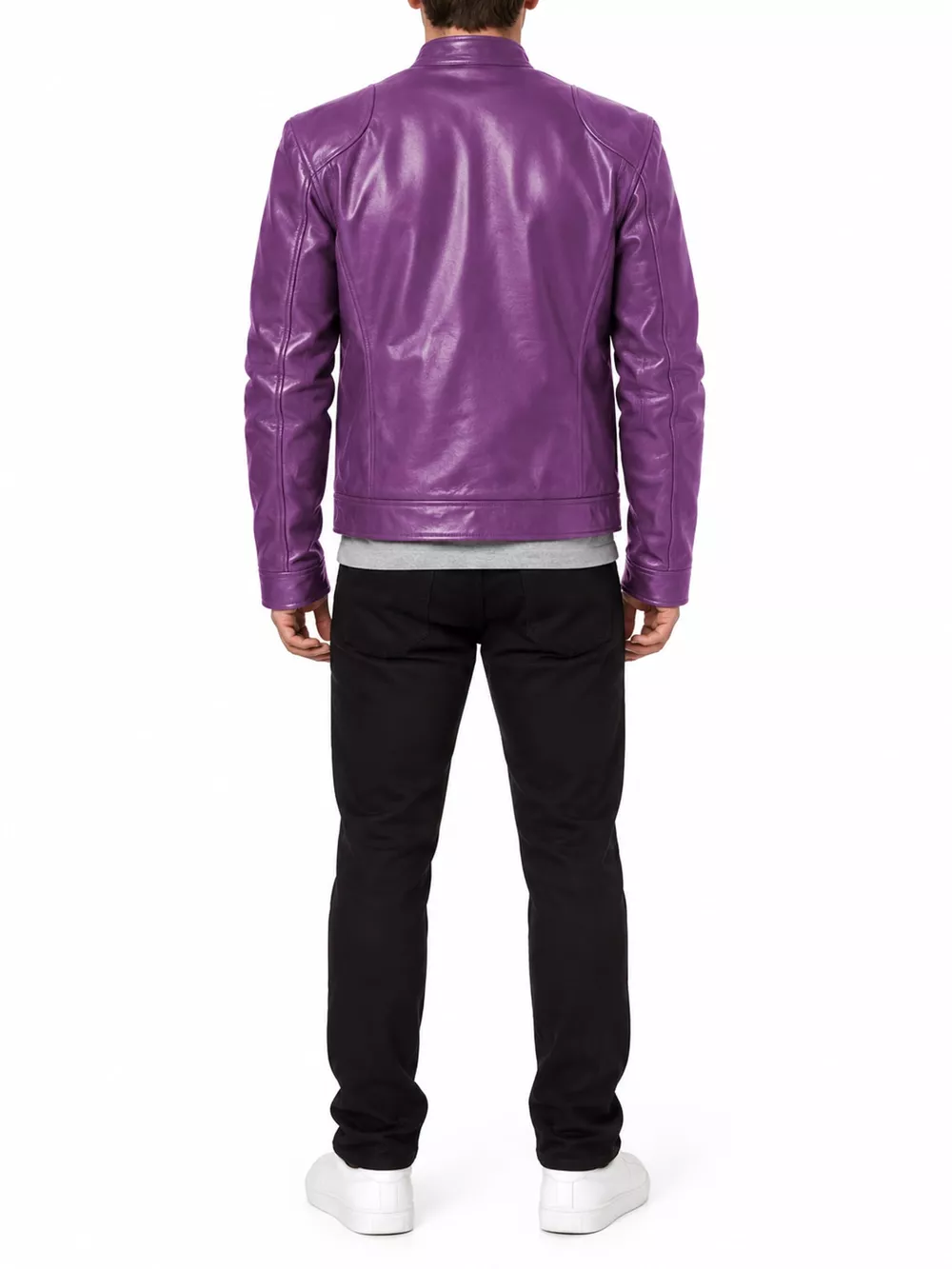 Men's Full Size Faux Leather Zip Up Jacket Plus Size, image 83
