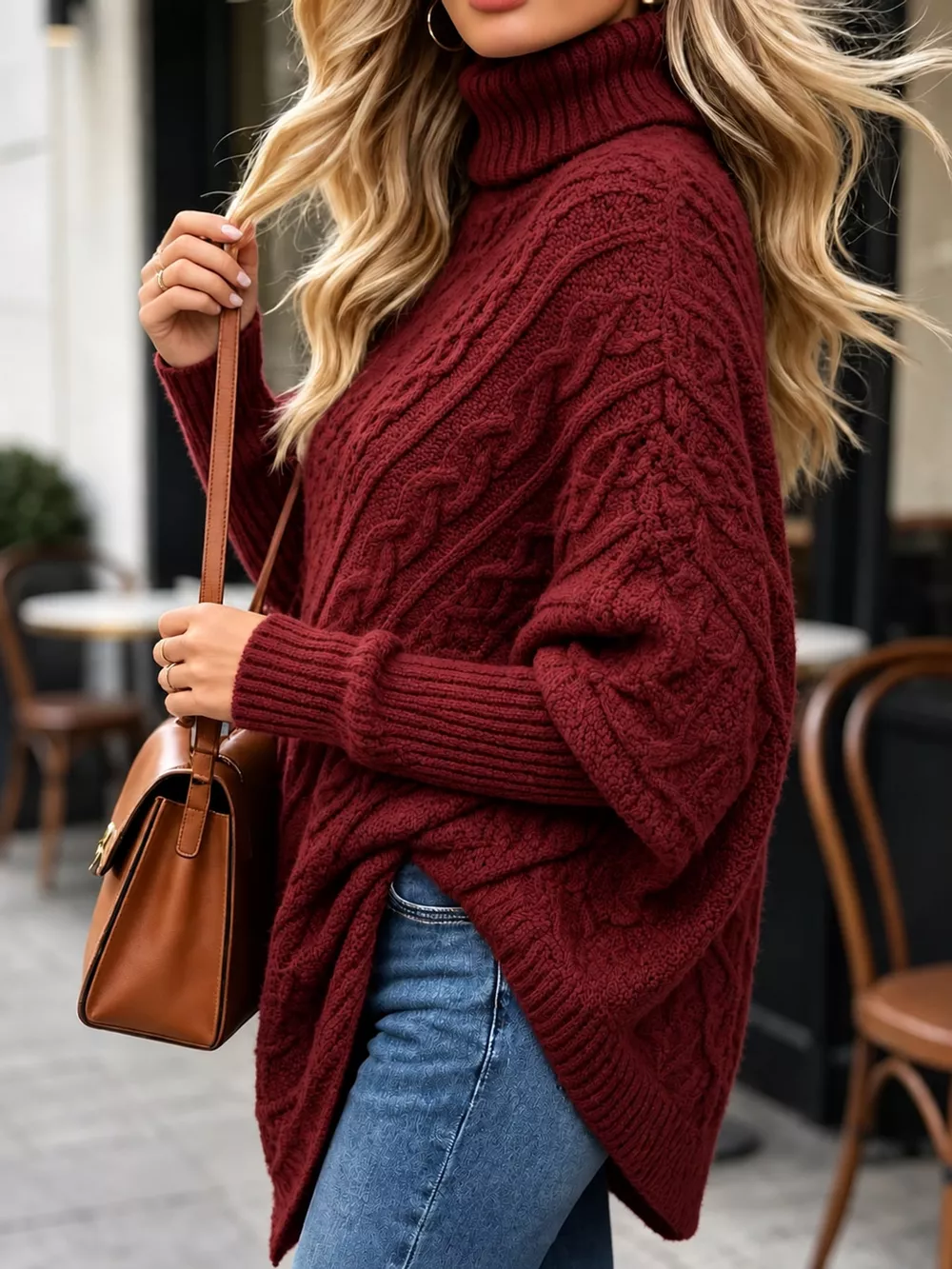 Turtleneck Cable-Knit Sweater, image 20