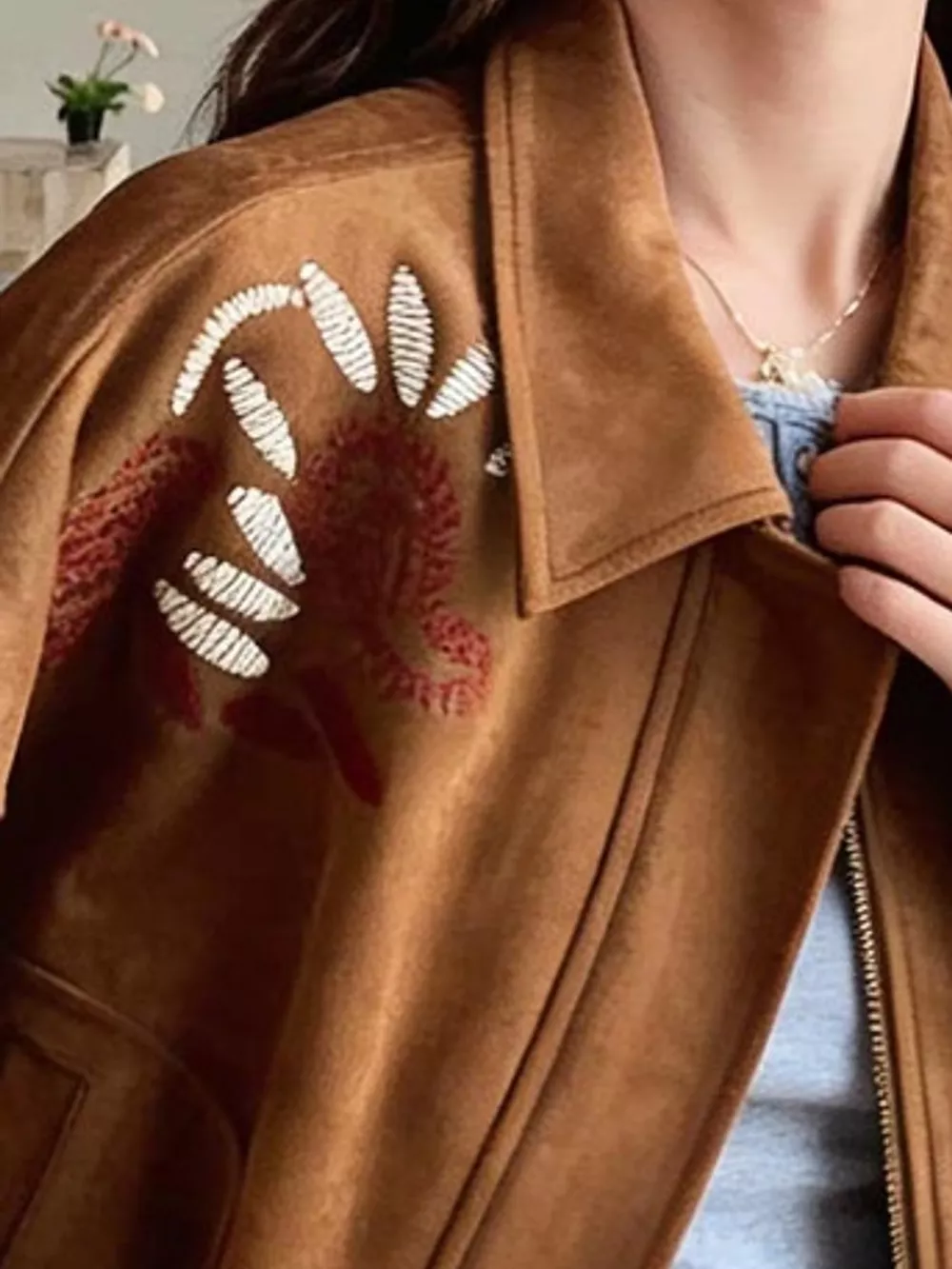 Embroidered Zip Up Jacket, image 6