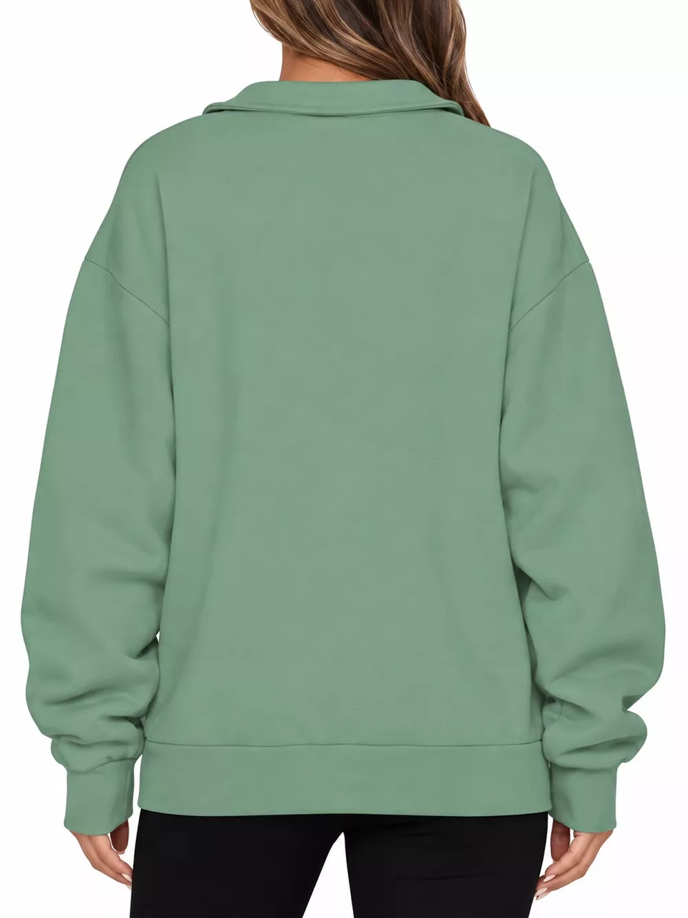 Full Size Quarter-Zip Dropped Shoulder Sweatshirt Plus Size, image 17