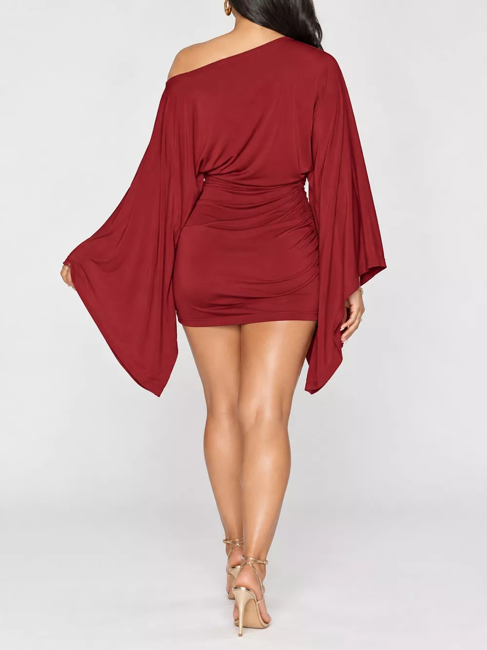 One-Shoulder Draped Bodycon Mini Dress, image 18