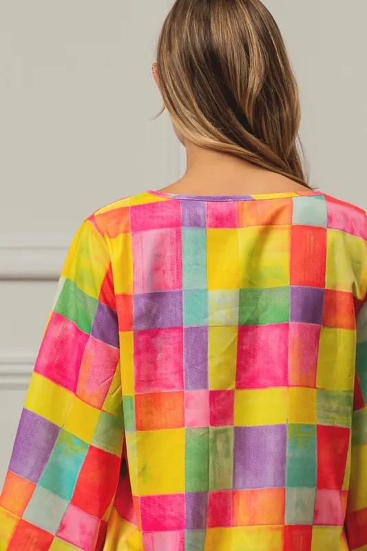 Multi Block Bubble Pop Ballon Top, image 20