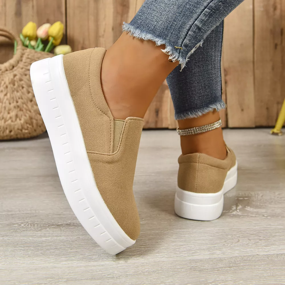 Round Toe Platform Slip-Ons, image 3