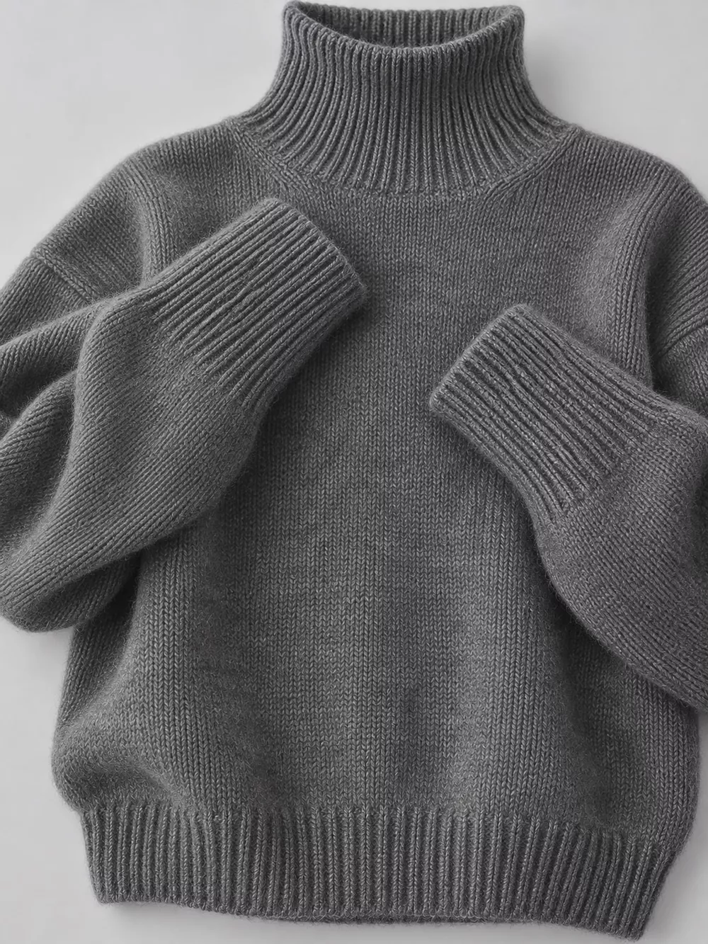 Turtleneck Dropped Shoulder Sweater, image 54