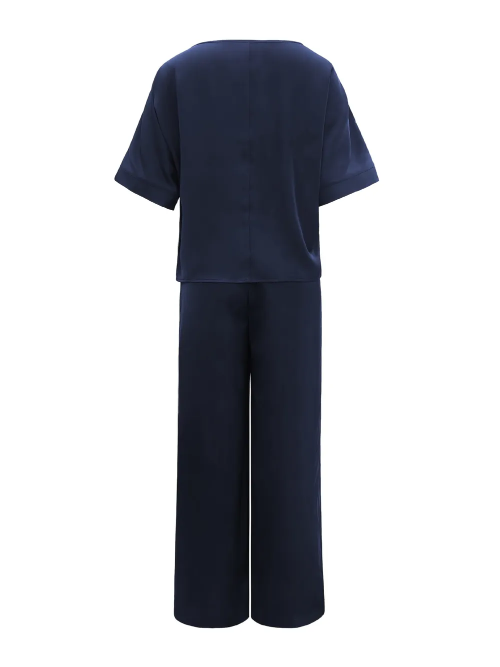 Round Neck Top and Pants Set, image 3
