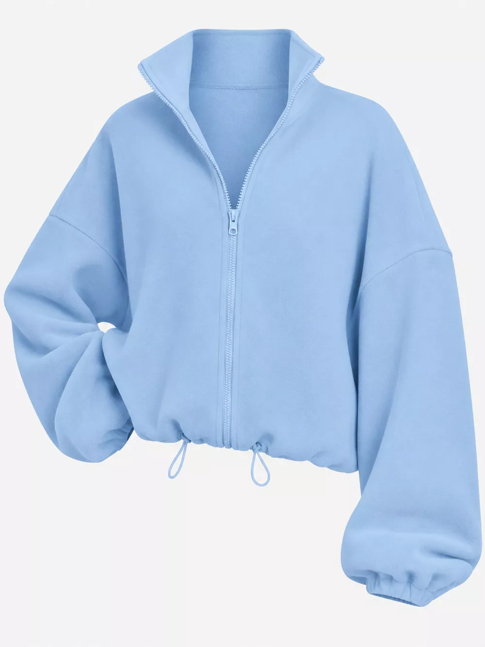 Drawstring Hem Zip Up Jacket, image 22
