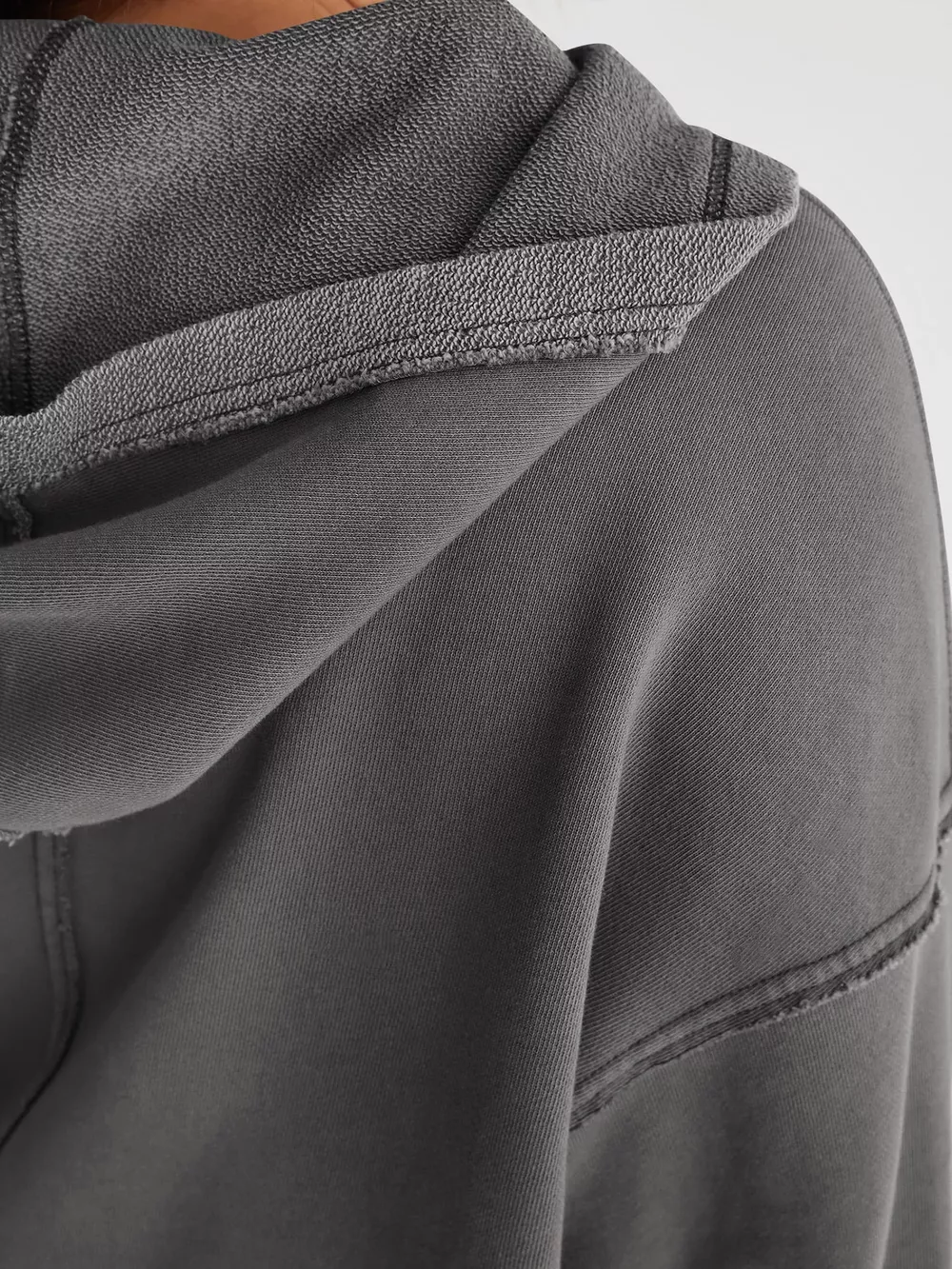 Dropped Shoulder Cropped Hoodie, image 24