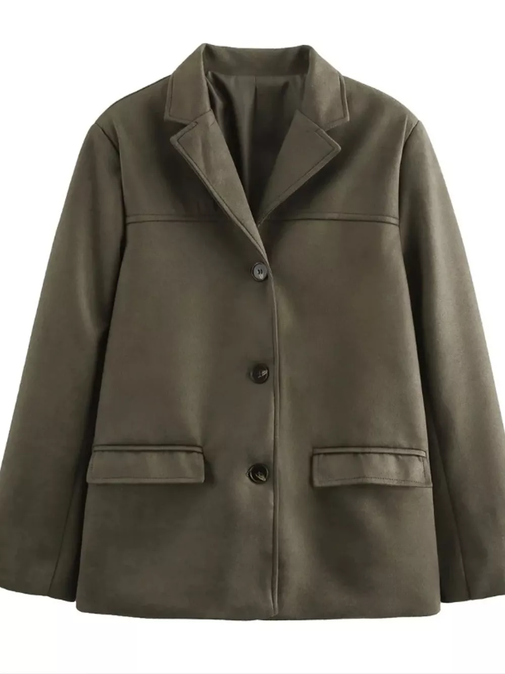 Lapel Collar Button Up Blazer, image 18