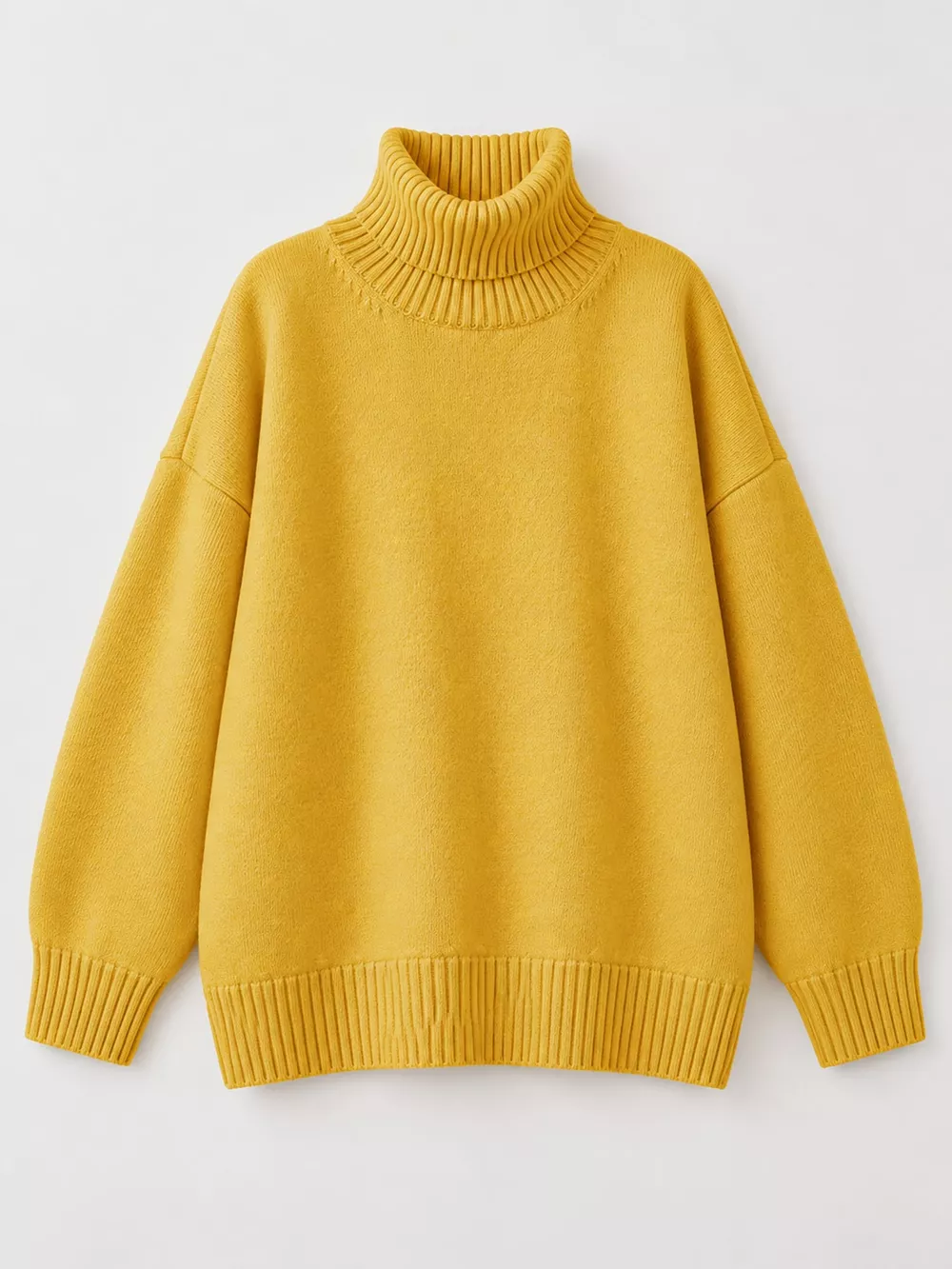 Oversized Turtleneck Dropped Shoulder Sweater, image 32