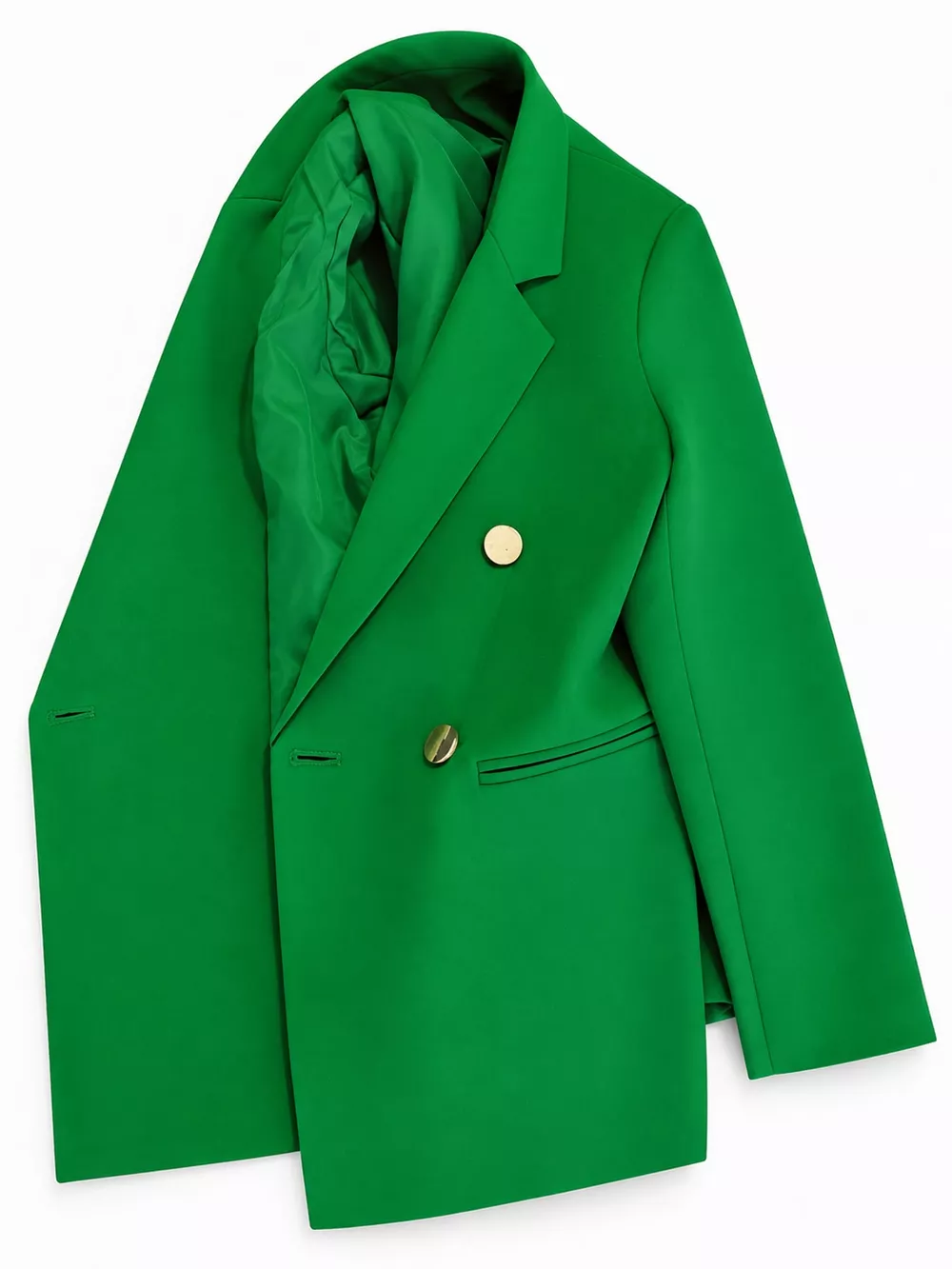Full Size Minimalist Double-Breasted White Blazer Plus Size, image 15