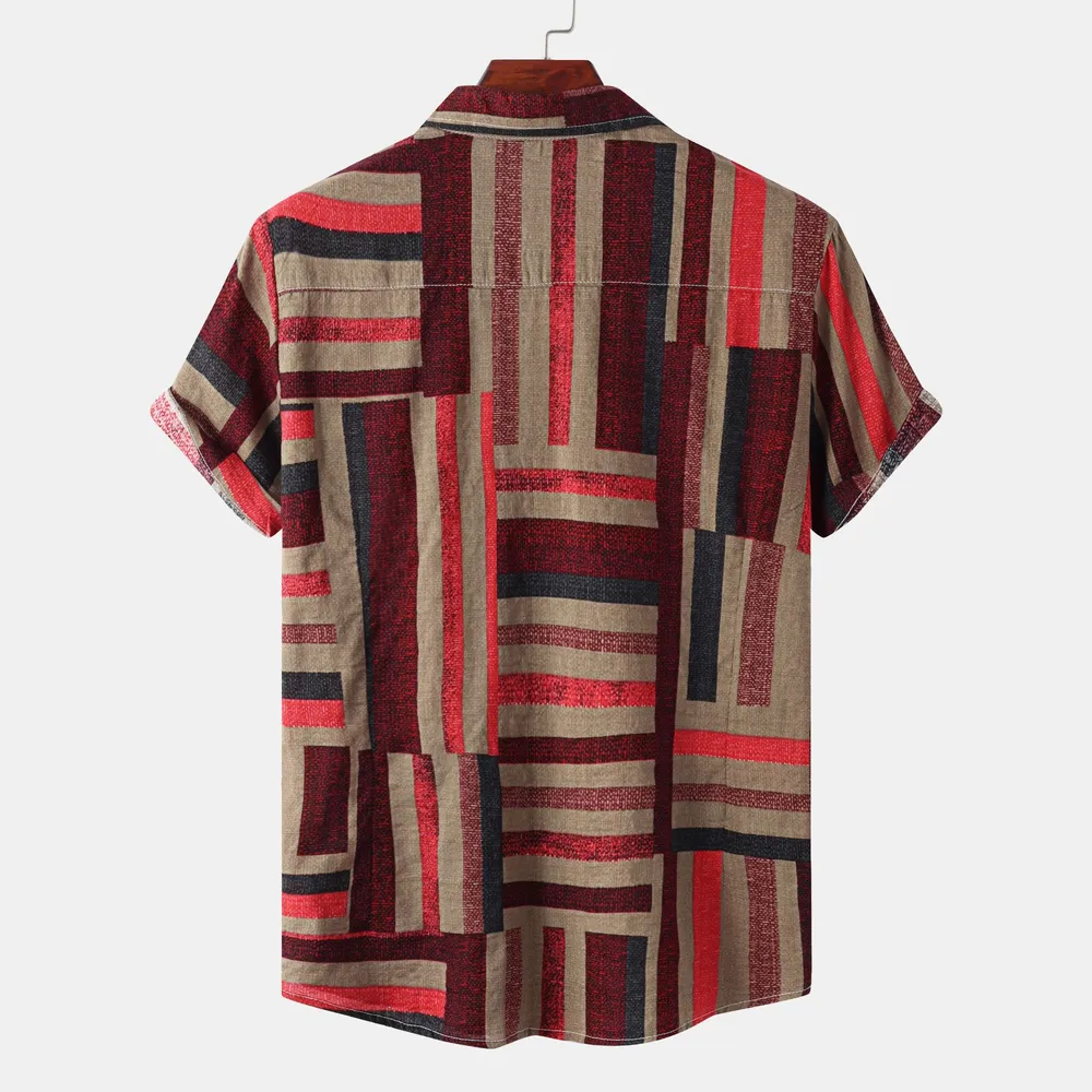 Men's Plus Size Short Sleeve Button-Down Casual Shirt, image 6