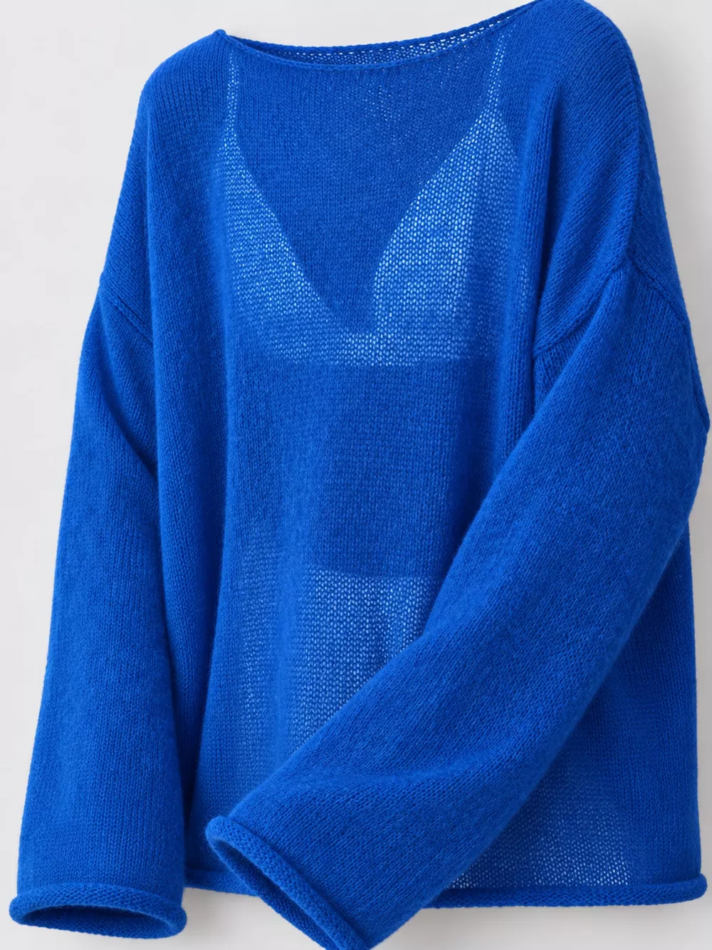 Full Size Sheer Lightweight Knit Top Plus Size, image 43