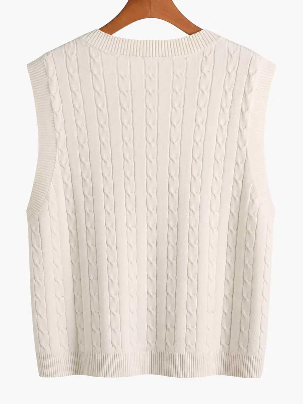 Plus Size Cable Knit Sweater Vest, image 2