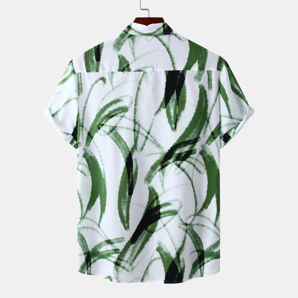 Men's Plus Size Printed Short Sleeve Casual Shirt, image 2