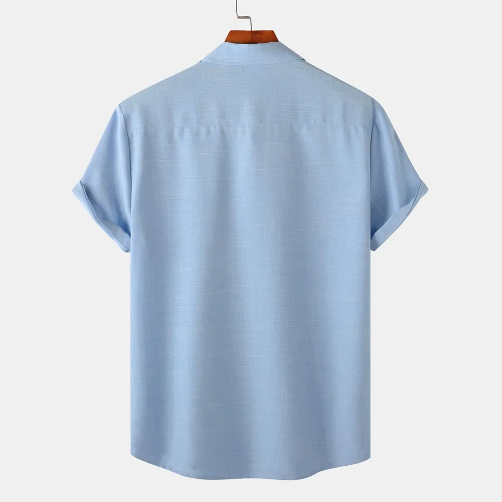 Men's Plus Size Button Up Short Sleeve Shirt, image 10