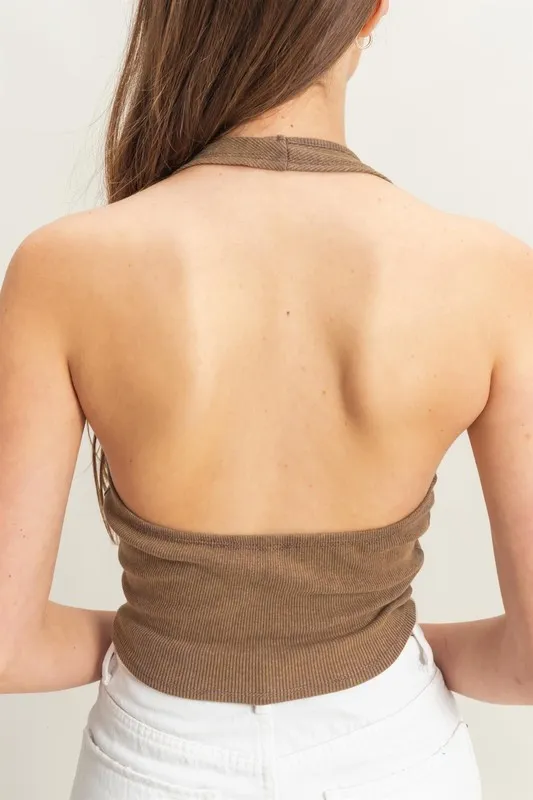 Mineral Wash Halter Neck Everyday Top, image 2