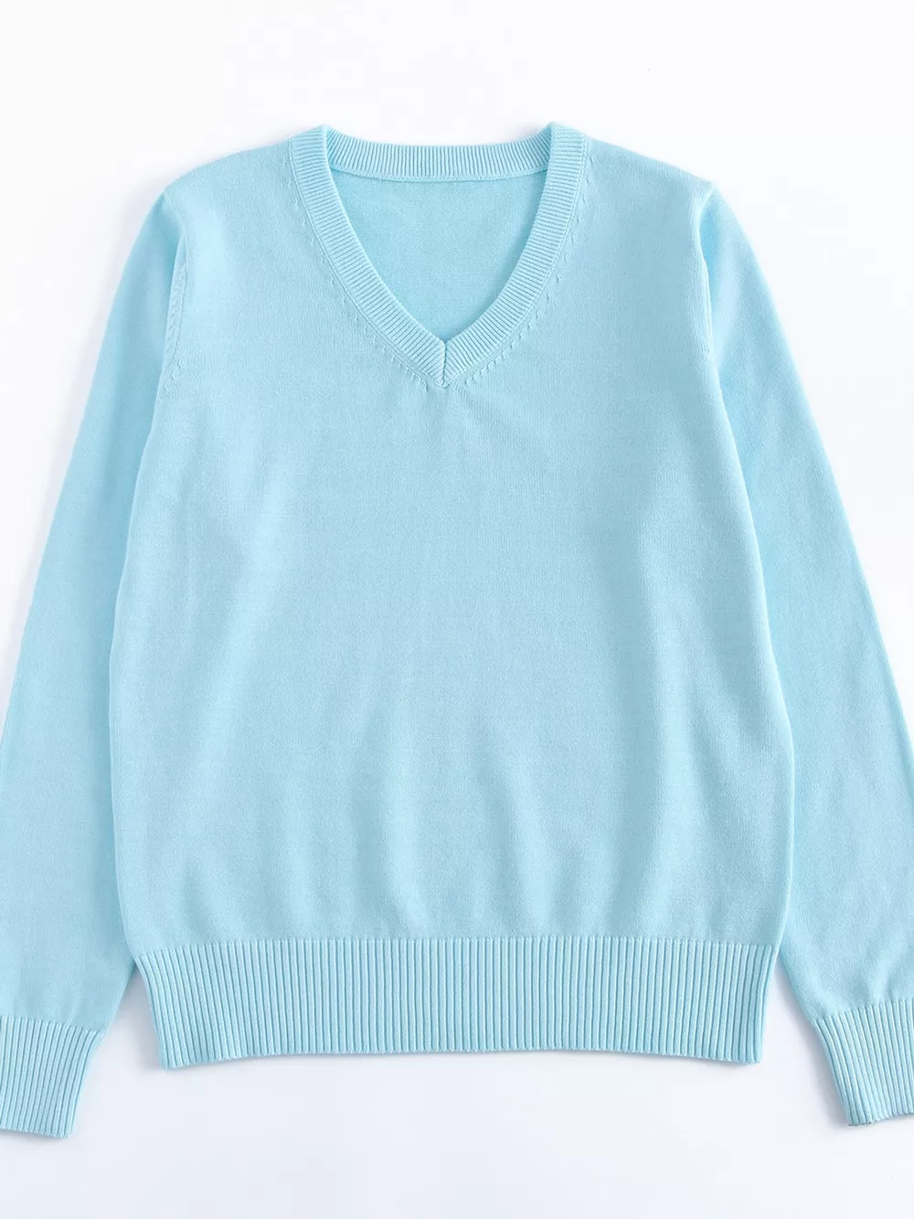 Full Size V-Neck Long Sleeve Sweater Plus Size, image 21