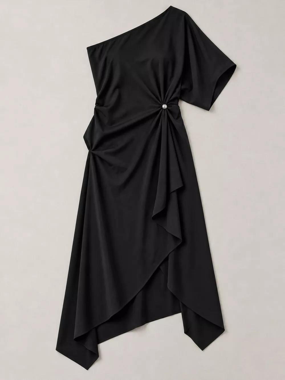 Full Size One-Shoulder Asymmetric Hem Midi Dress Plus Size, image 20