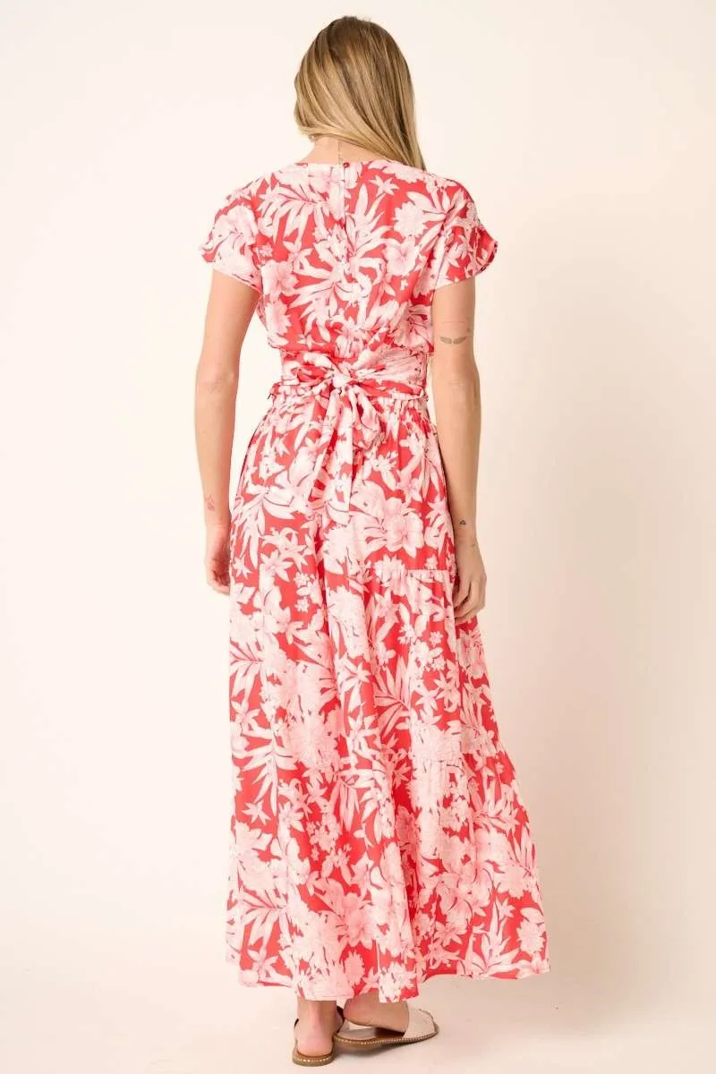 Tropical Print Top and Skirt Set, image 2