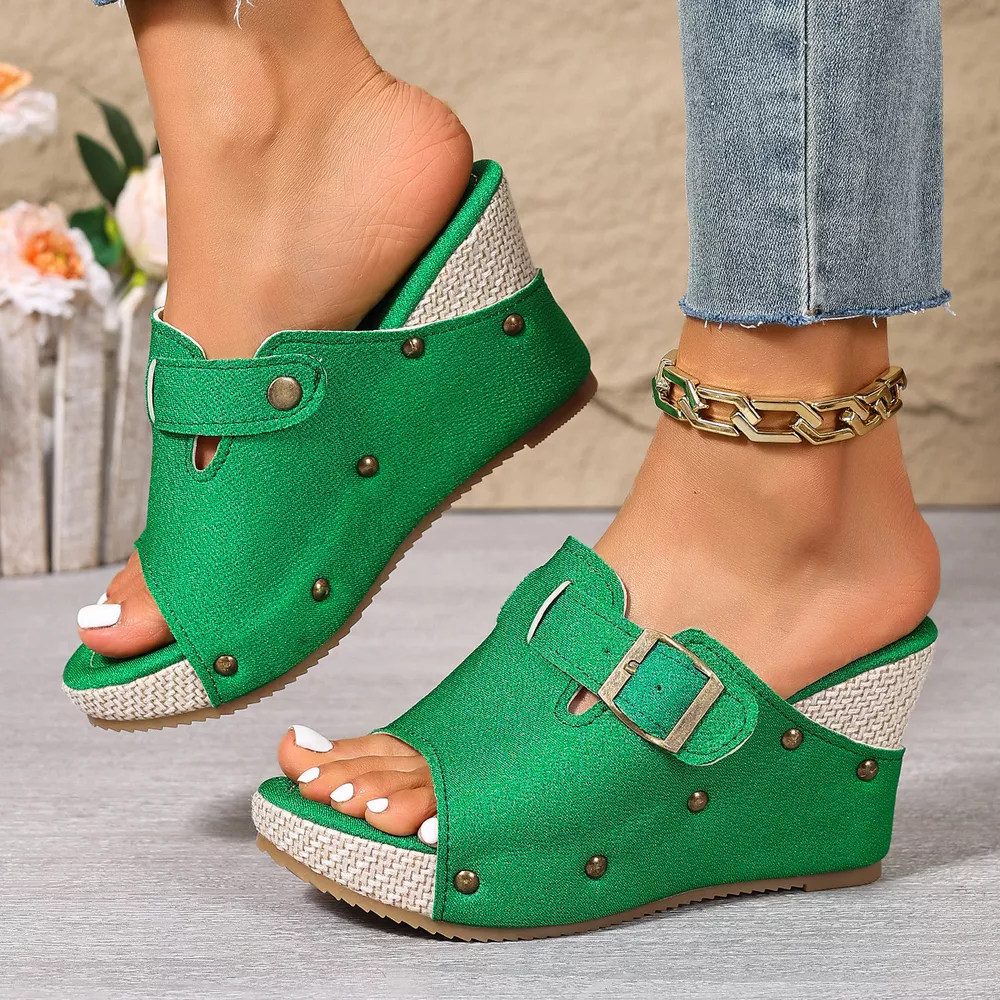 Open Toe Wedge Sandals, image 8