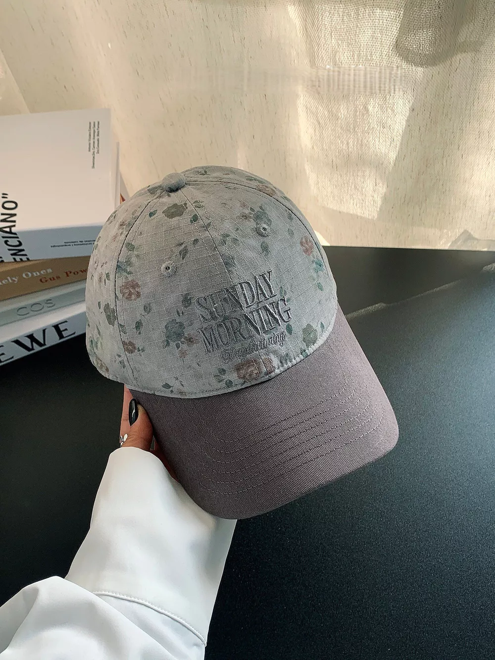 Floral Embroidered Baseball Cap