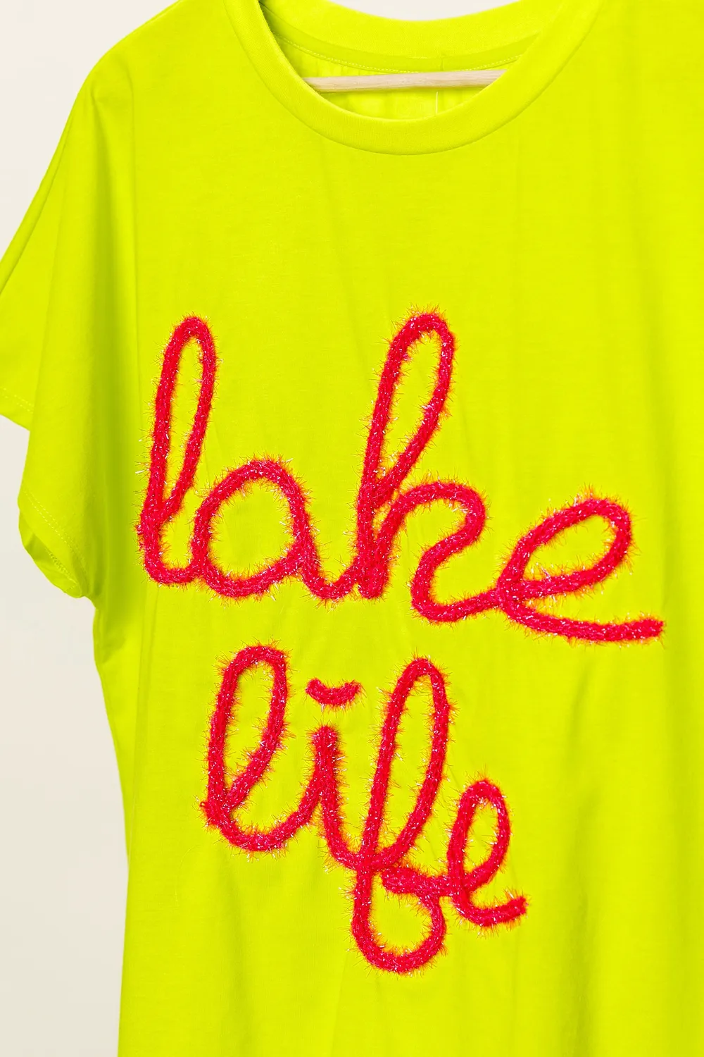 Metallic Letter Short Dolman Sleeve Top, image 3