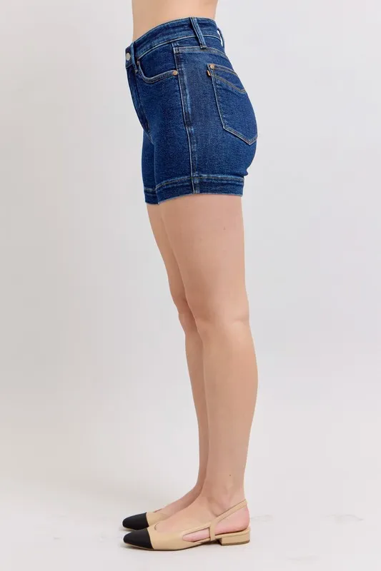 Full Size High Waist Tummy Control Denim Shorts Plus Size, image 12