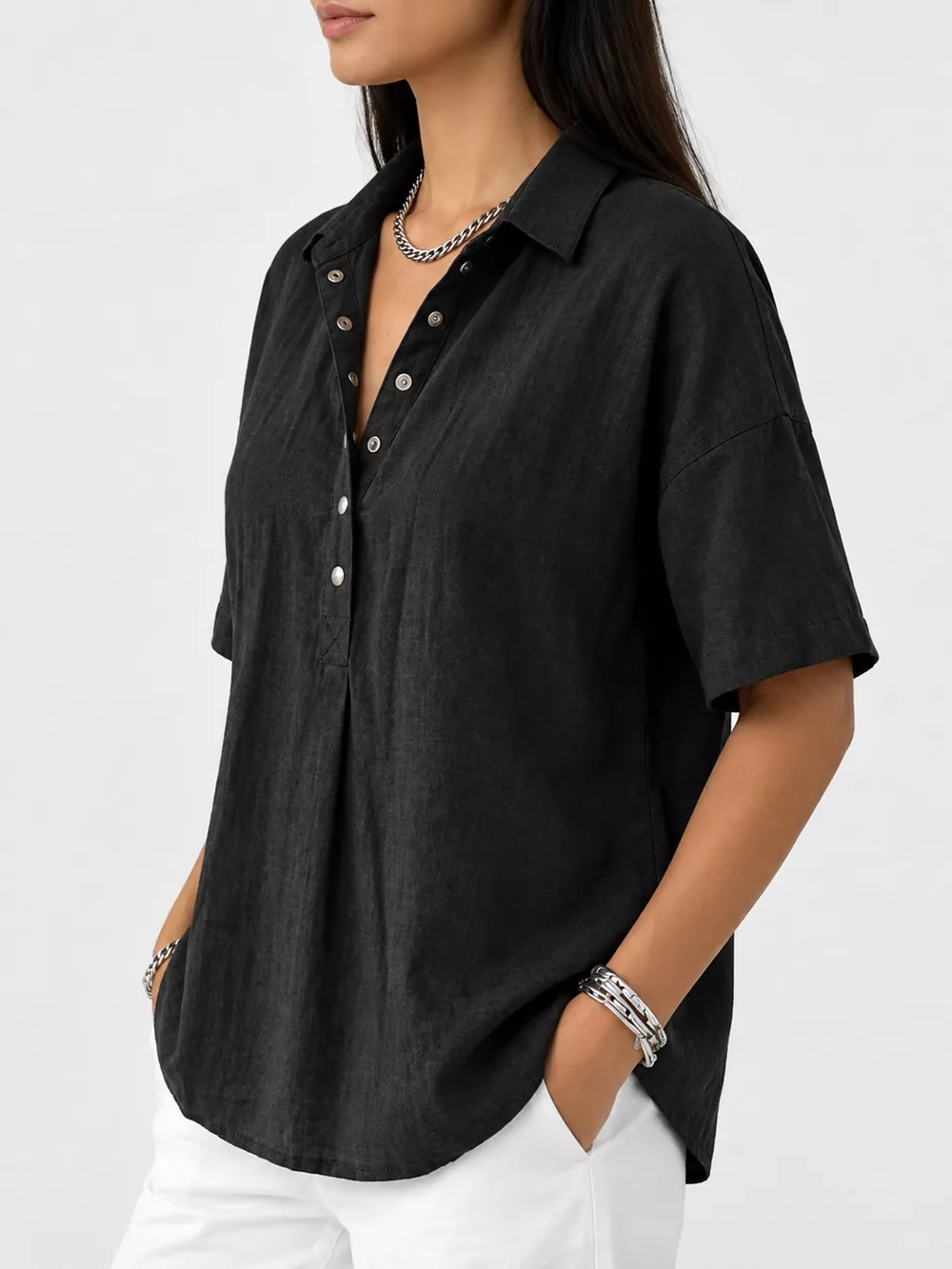 Snap Down Short Sleeve Shirt, image 11