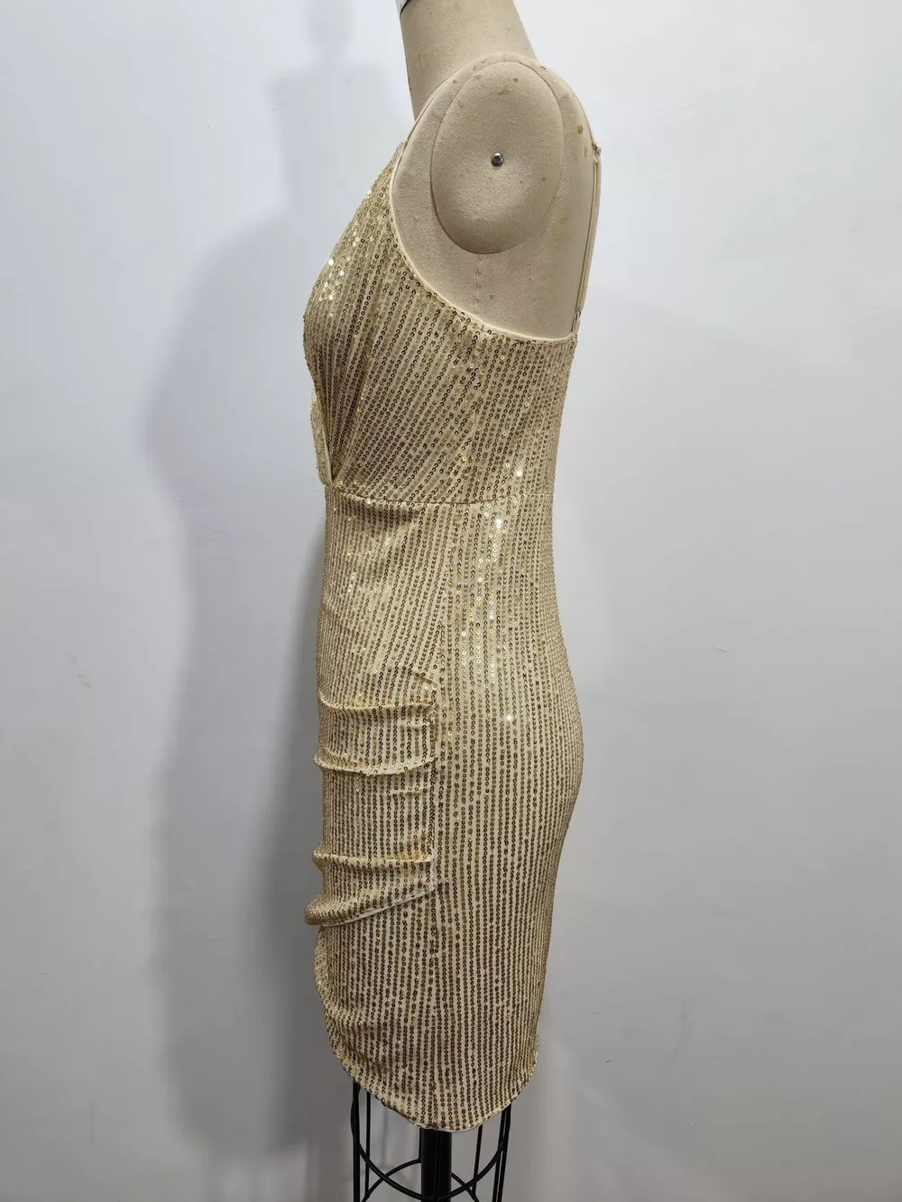 Sequin V-Neck Bodycon Mini Dress, image 8