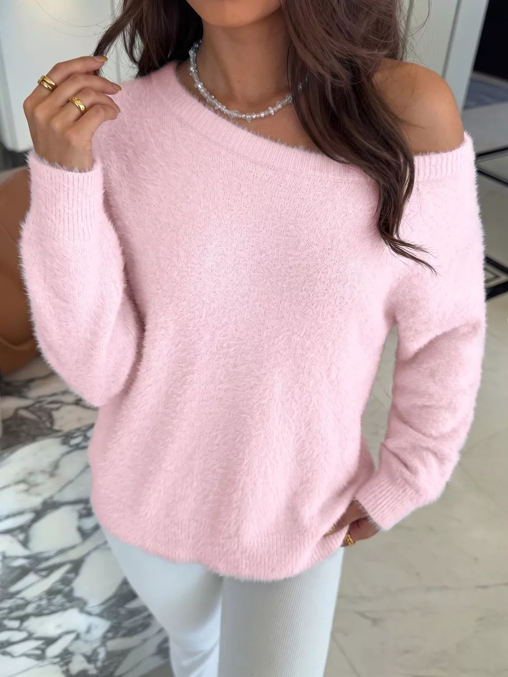 Fluffy Long Sleeve Sweater