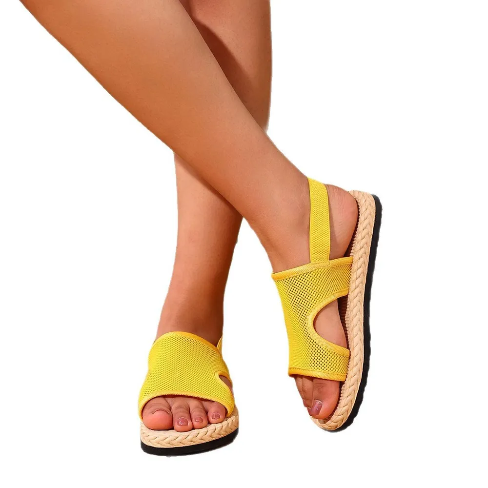 Mesh Open Toe Flats Sandals, image 9