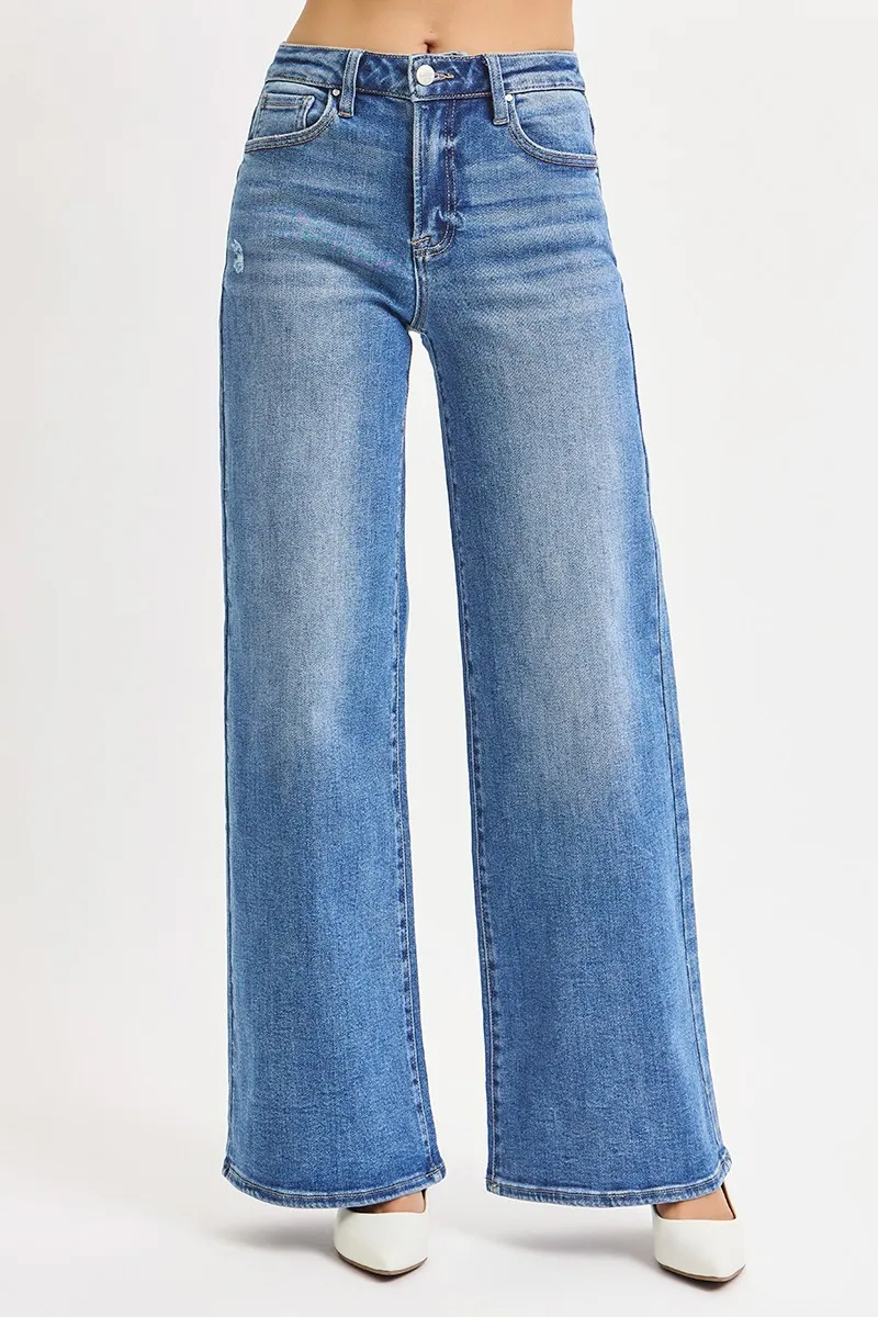 Full Size High Rise Wide Leg Jeans Plus Size, image 3
