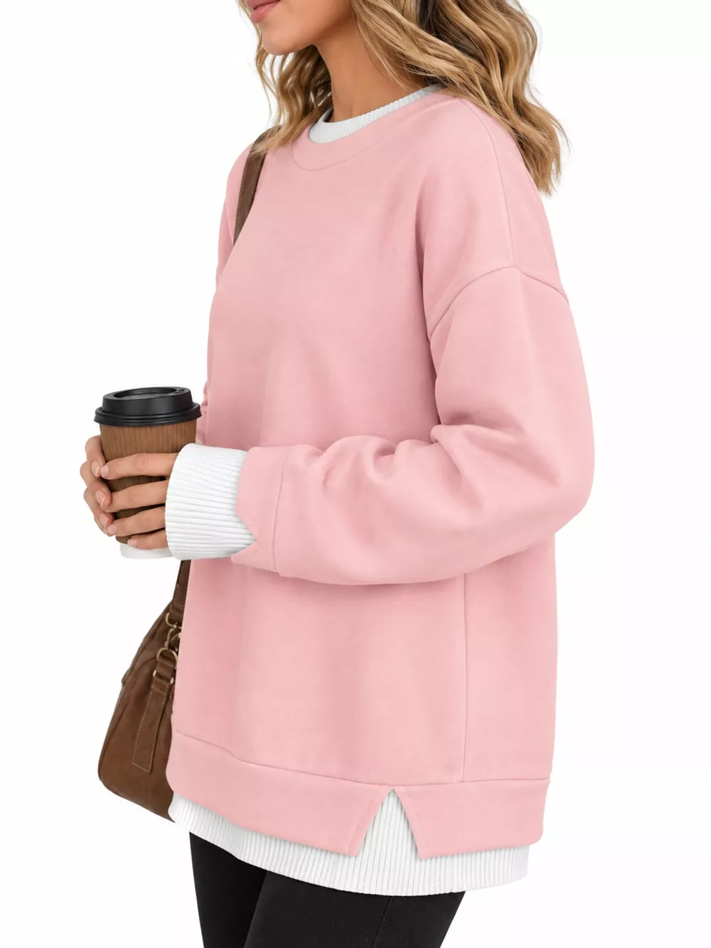 Full Size Layered Look Crew Neck Sweatshirt Plus Size, image 6