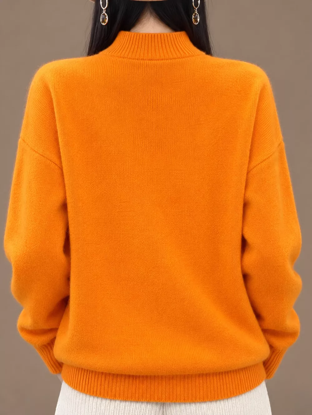 Turtleneck Dropped Shoulder Sweater, image 62