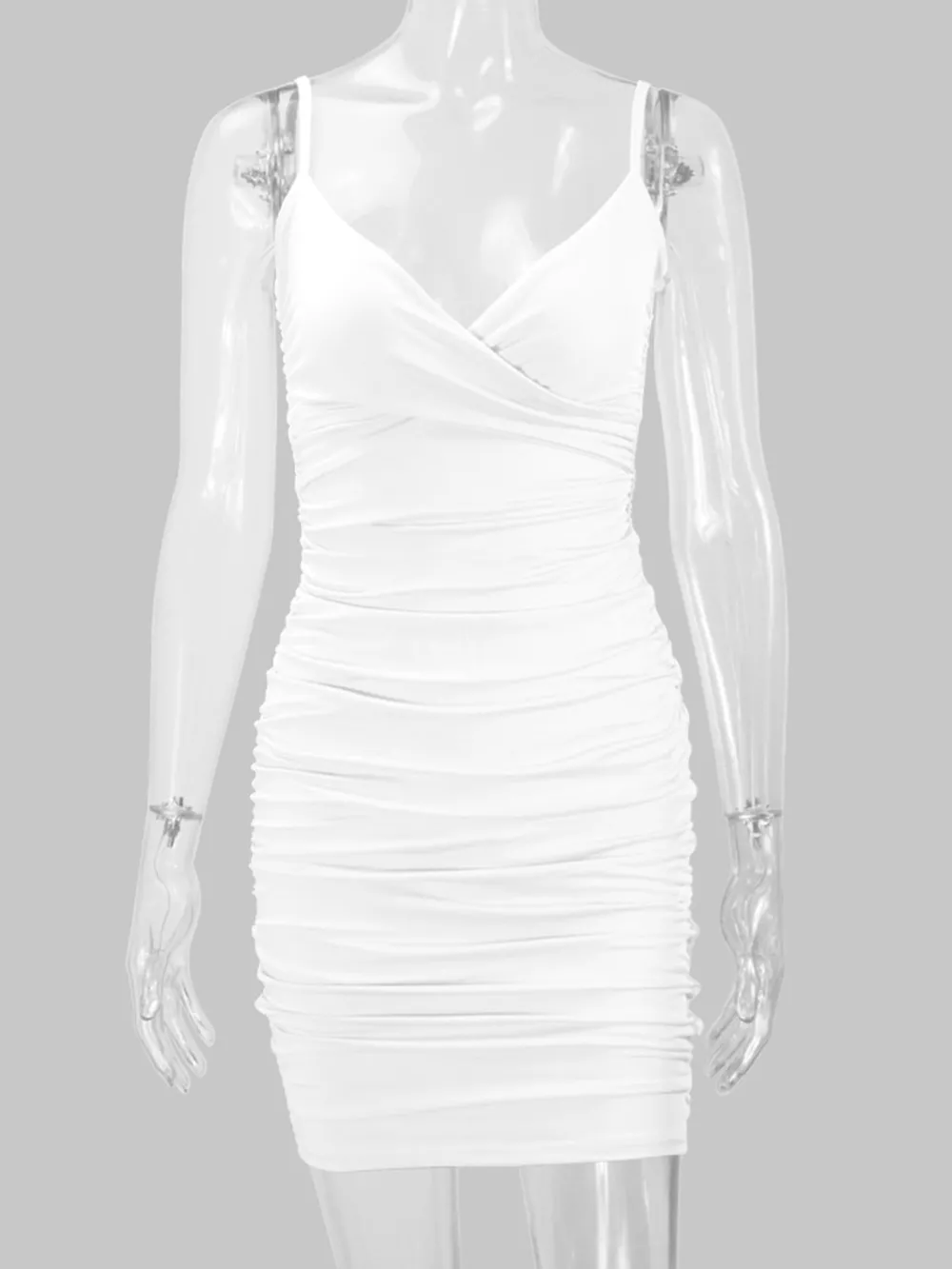 Ruched Bodycon Mini Dress, image 3