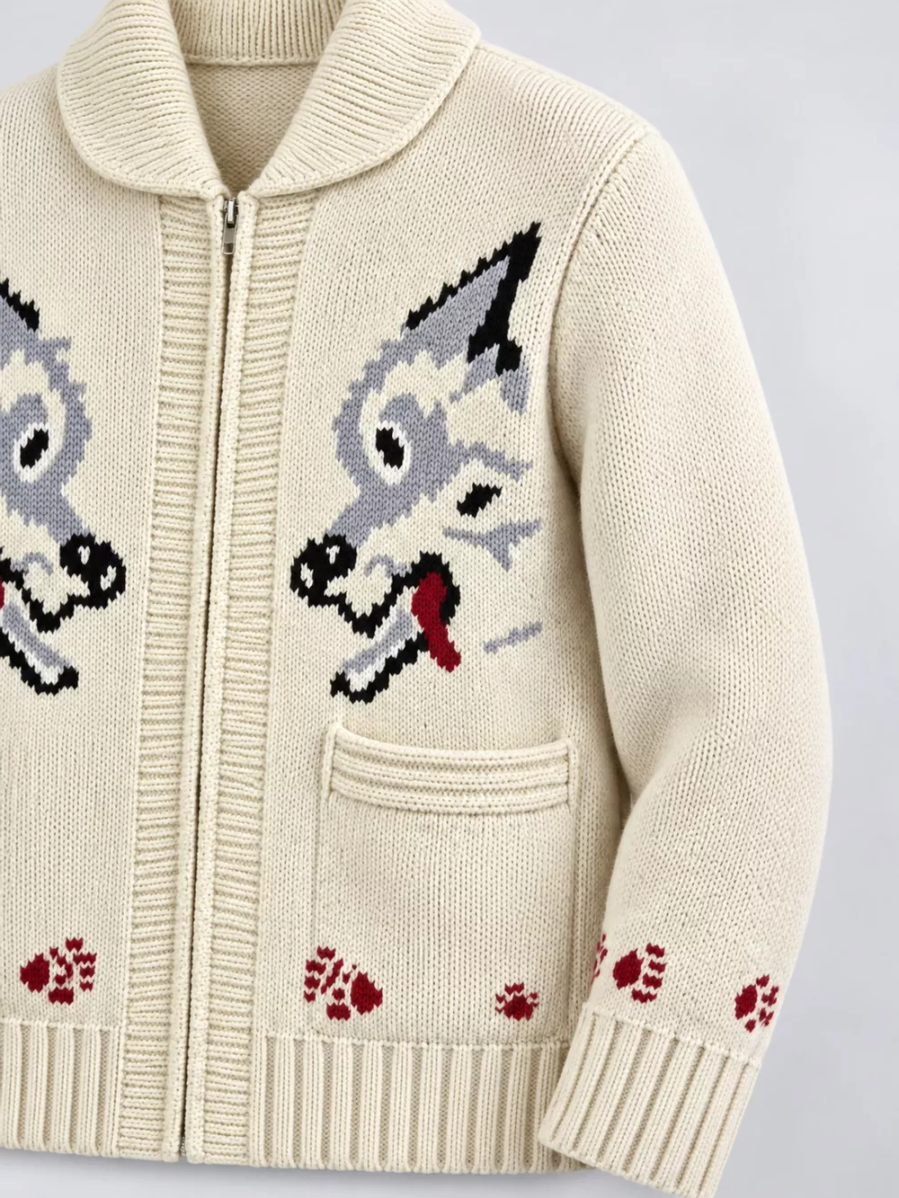 Men's Full Size Animal Chunky Knit Zip-Up Cardigan Plus Size, image 38