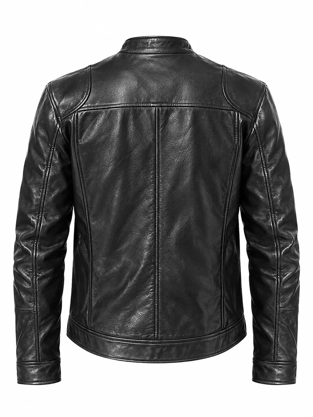 Men's Full Size Faux Leather Zip Up Jacket Plus Size, image 65