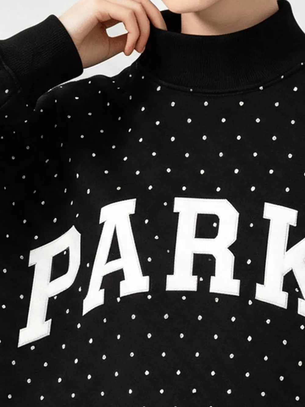 Polka Dot Letter Graphic Sweatshirt, image 9