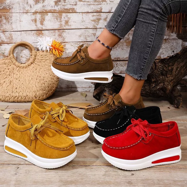 Round Toe Platform Sneakers, image 2