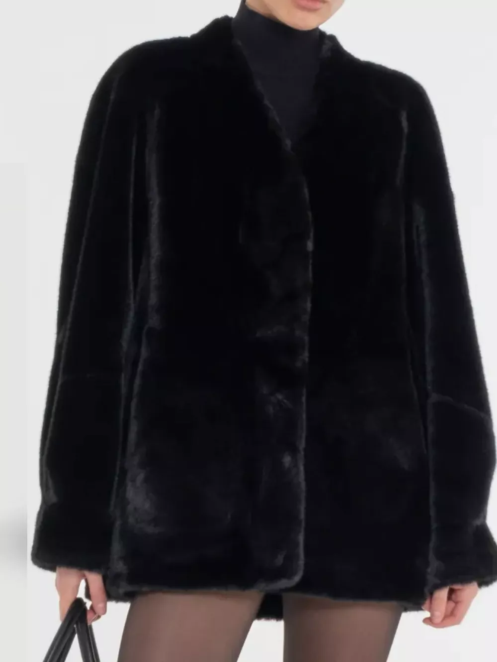 Faux Fur Open-Front Outerwear, image 4