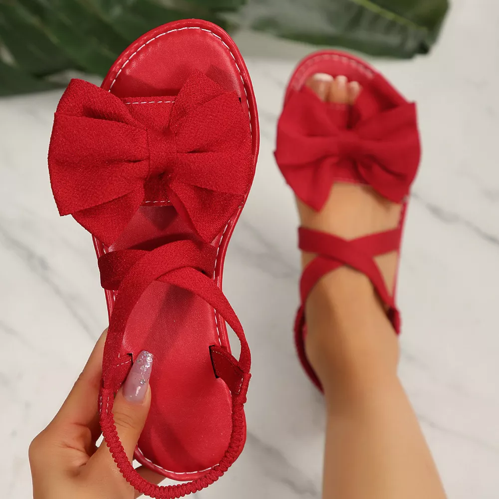 Bow Embellished Flat Sandals, image 22