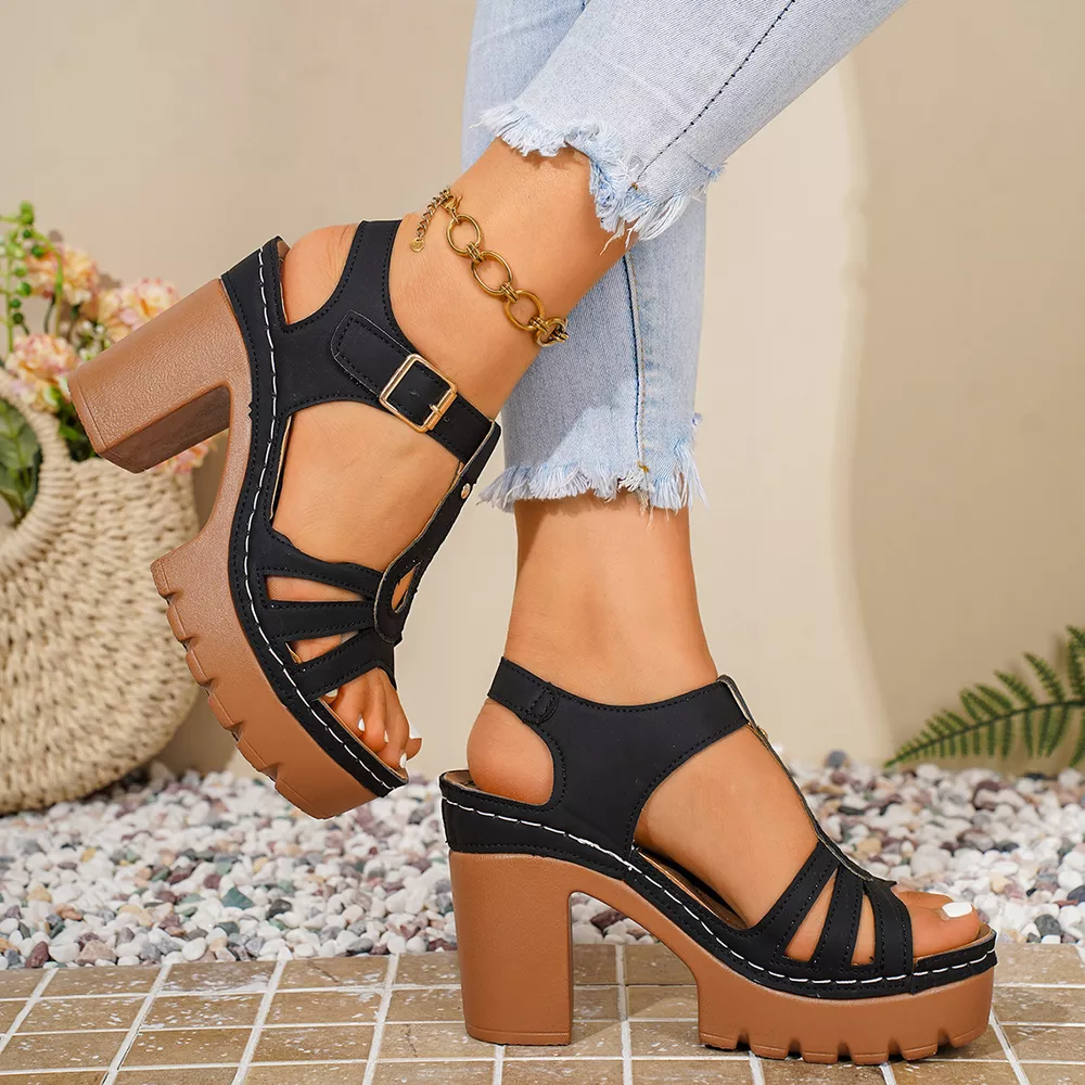 Open Toe Block Heels Sandals, image 8