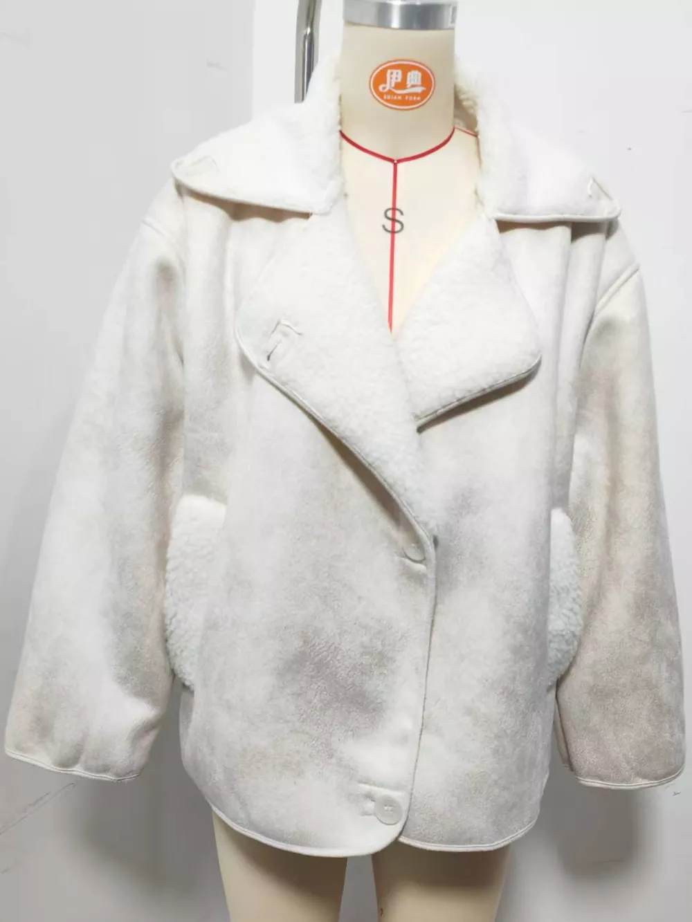 Sherpa Collar Dropped Shoulder Jacket, image 11