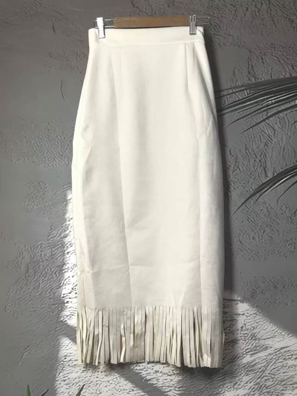 High-Waisted Fringe Midi Skirt, image 13