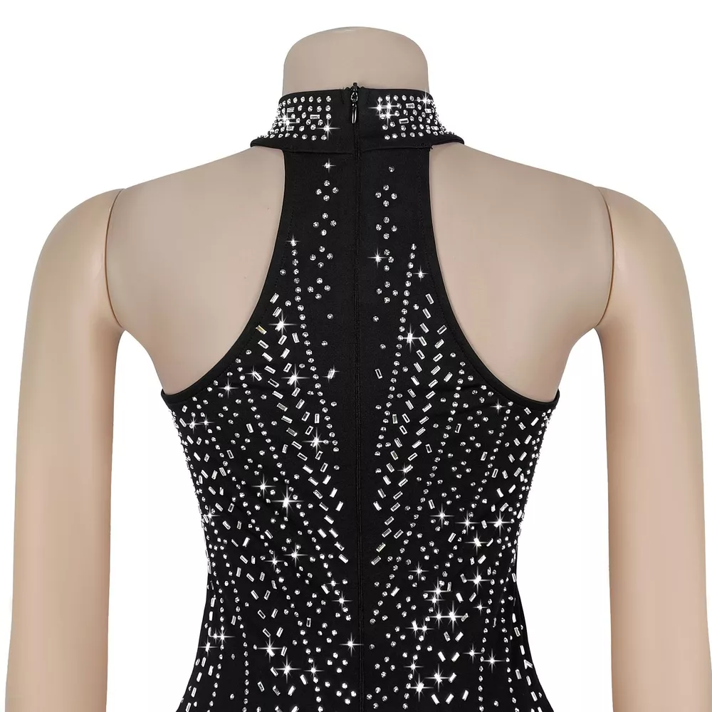 Sparkling Rhinestone Cutout Jumpsuit, image 8
