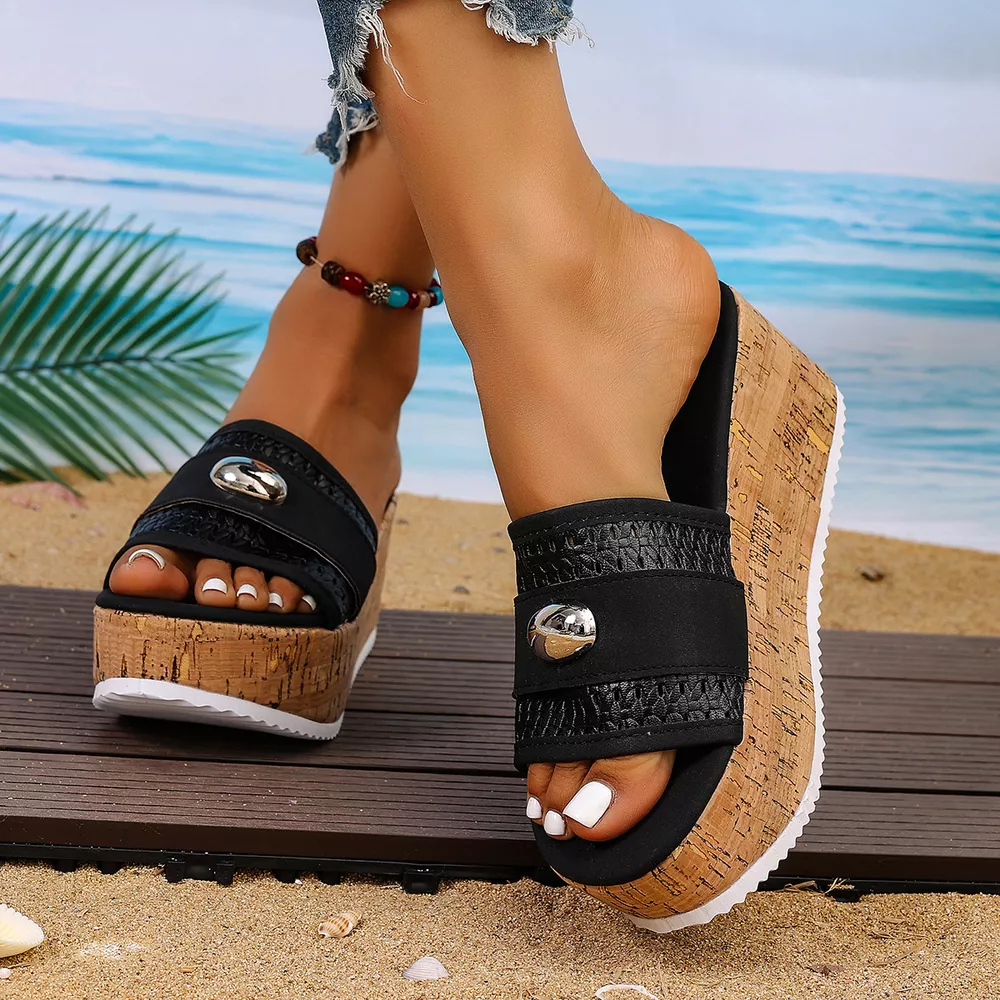Open Toe Wedge Sandals, image 6