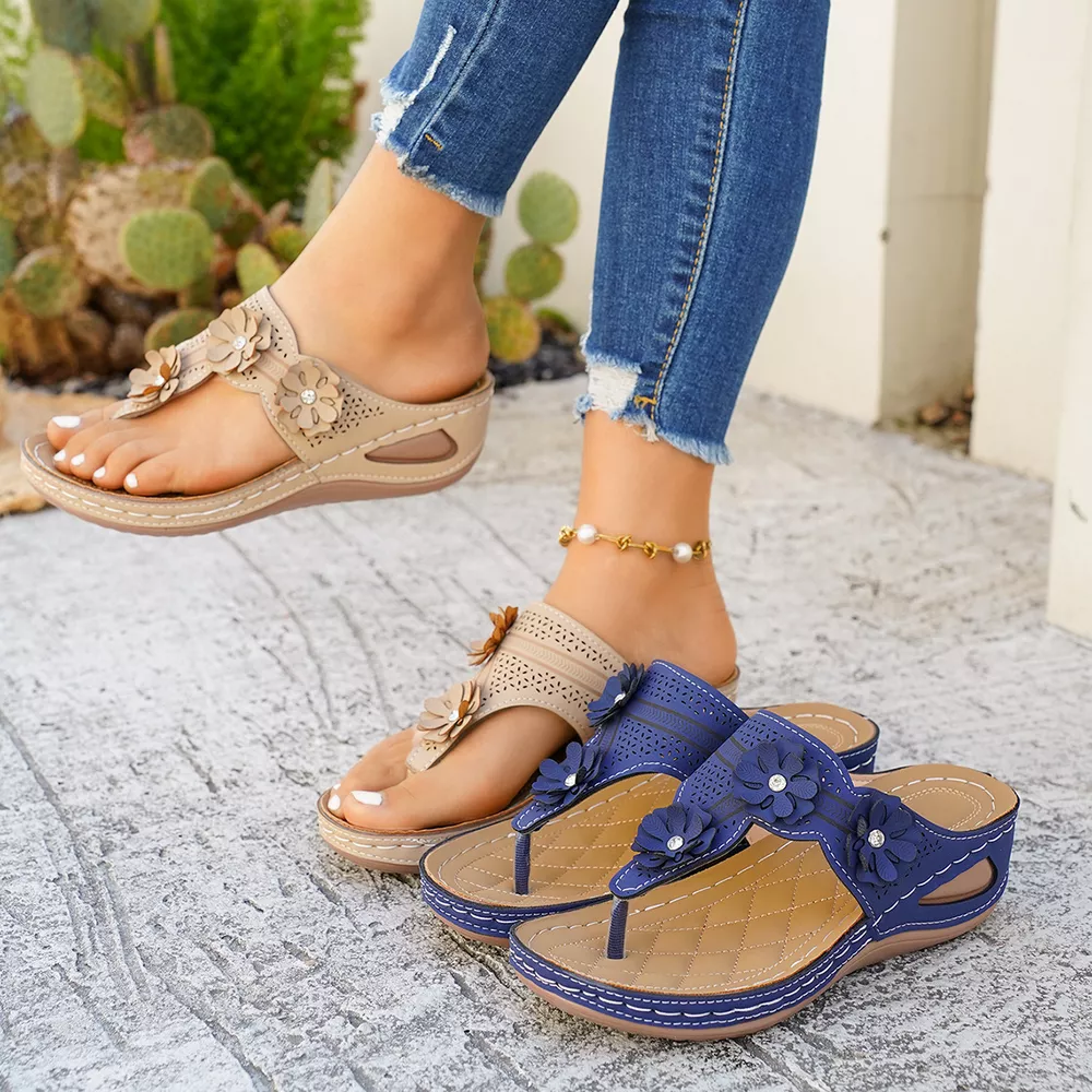 Toe Post Wedge Sandals, image 2
